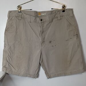 Carhartt Men's Khaki Flat Front Shorts Workwear Size 44